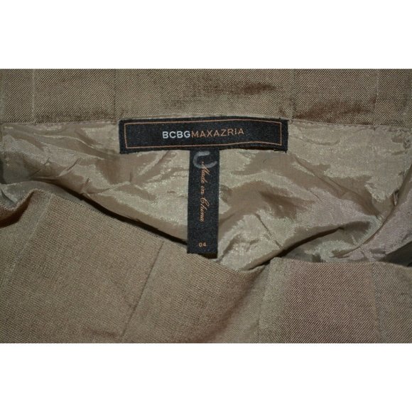 BCBG Pleated Skirt BCBGMAXAZRIA A-Line Pleated Work Skirt Brown Size 4 USA - Picture 12 of 12